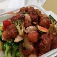 S&S pork style with vegetables at Veggie Garden in Mountain View