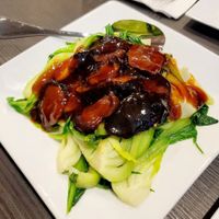 Black mushroom bok choy at Veggie Garden in Mountain View