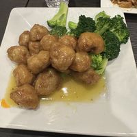 Orange chicken  at Veggie Garden in Mountain View