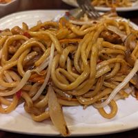 Stir fry veggies and chowmein at Veggie Garden in Mountain View
