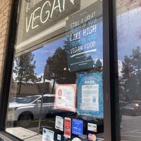 HC Decal Spotted Under Vegan In Your Face Signage ✨  at Veggie Garden in Mountain View