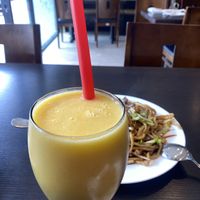 Peach Mango Smoothie 😛💕  at Veggie Garden in Mountain View