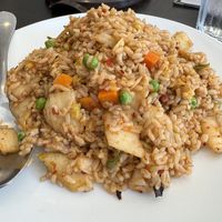 Kimchi brown fried rice  at Veggie Garden in Mountain View