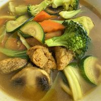 Diff pic of curry soup  at Veggie Garden in Mountain View