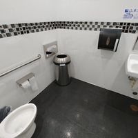 Spotless bathroom, really impressed at Veggie Garden in Mountain View