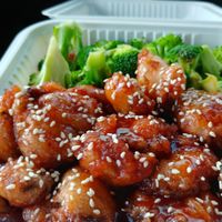 $11.95 E25 Crispy Sesame Chicken (rice not included, extra $2): Not very good, tasted like a weird sweet and sour dish, sad, sesame chicken is a favorite. Overpriced at Veggie Garden in Mountain View