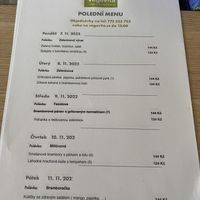 daily menu  at Vegevita in Valasske Mezirici