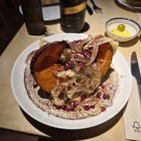 The pumpkin was beautiful and delicious at Lombarda in Barcelona