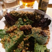 Red cabbage with spinach at Lombarda in Barcelona