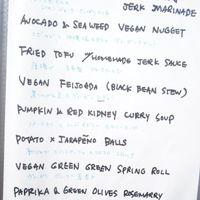 Tapas of the day, August 21st 2016. (All vegan) at Base Island Kitchen in Osaka