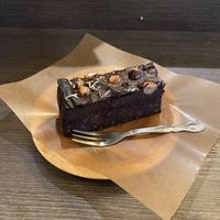 vegan and gluten-free brownie   at Base Island Kitchen in Osaka