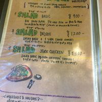 Menu at Base Island Kitchen in Osaka