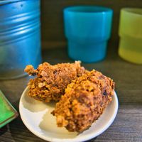 Avo and Seaweed Vegan Nuggets. at Base Island Kitchen in Osaka
