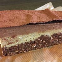 Tiramisu with mint at Base Island Kitchen in Osaka