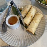 Vegan spring rolls  at Von Thai in Adelaide