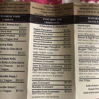 Menu 1  at Crepe N Roll in Wellington Point