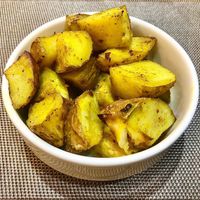 Spiced roasted potatoes  at Amri in Dubai