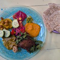 Falafel plate at Mini Nur in Fes
