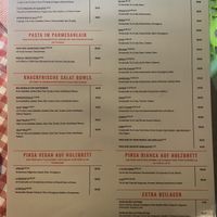 Menü  at L‘Ultima Trattoria in Oberstdorf