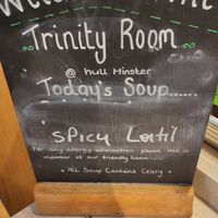 Vegan lentil soup at Trinity Room in Hull