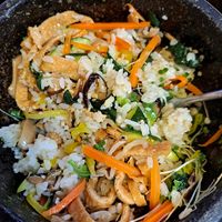 Mixed bibimbap at Bento Bab - Commercial Street in East London