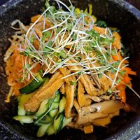 Tofu dol sot bibimbap at Bento Bab - Commercial Street in East London