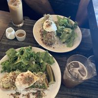 avocado eggs  at Kaya Cafe Beachside in Kagoshima