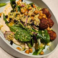 Salade hummus, Boulgour, falafel at Crema and More in Brussels