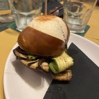 Panino bretzel con verdure e pomodori secchi   at Connery in Turin