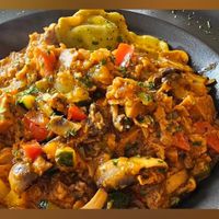 Pumpkin Ravioli-vegan at Pizzeria Zora in Sibenik