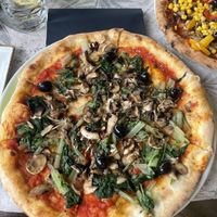 Zelena pizza (green pizza)  at Pizzeria Zora in Sibenik