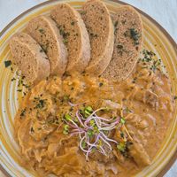 Vegan Segedin Goulash - so nice at Prazrnko Bistro in Kosariska