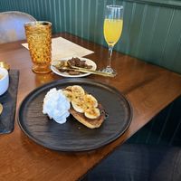 Banana foster French toastt  at Marian Cocktails and Kitchen in Raleigh