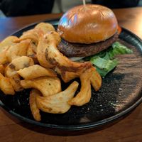 Burger at Marian Cocktails and Kitchen in Raleigh