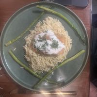 Oshi salmon filet entree  at Marian Cocktails and Kitchen in Raleigh