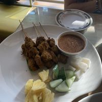 Satay at Loving Hut in Central Singapore