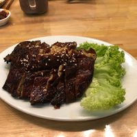 Char siew- divine!! at Loving Hut in Central Singapore