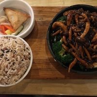 Black Pepper Shroom Veg Rice Set at Loving Hut in Central Singapore