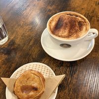 Vegan pastel & cappuccino  at Nata & Co  in Cardiff