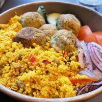 Falafel salad  at Blomsø Bakeri og Konditori in Harstad