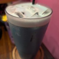 Butterfly pea horchata at Penelope's Vegan Taqueria - Pilsen in Chicago