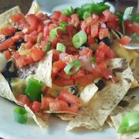 Vegan Nachos at Johnny Mango World Cafe and Bar in Cleveland
