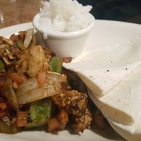 Jackfruit Fajitas (special item) at Johnny Mango World Cafe and Bar in Cleveland