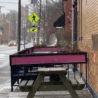 Outside seating  at Johnny Mango World Cafe and Bar in Cleveland
