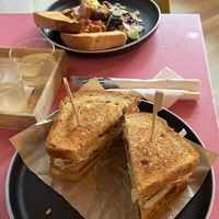 Club sandwich and English breakfast   at Balans Brunch Bar in Bratislava