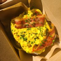 Classic open sandwich at Balans Brunch Bar in Bratislava