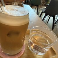 Iced cappuccino with oat milk   at Balans Brunch Bar in Bratislava