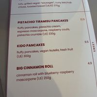 Menu  at Balans Brunch Bar in Bratislava