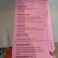 Menu  at Balans Brunch Bar in Bratislava
