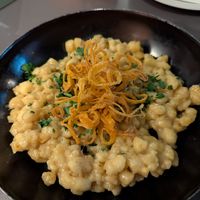 Käsespätzle vegan at Wohlleben in Vienna
